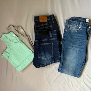 BUNDLE of 5 Girls Tops, Shorts and Jean